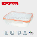 Rectangle Glass Container Lunch Box With Cover